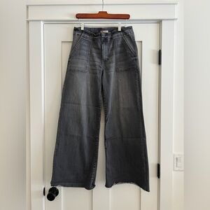 Women's Gray Wide-Leg Jeans